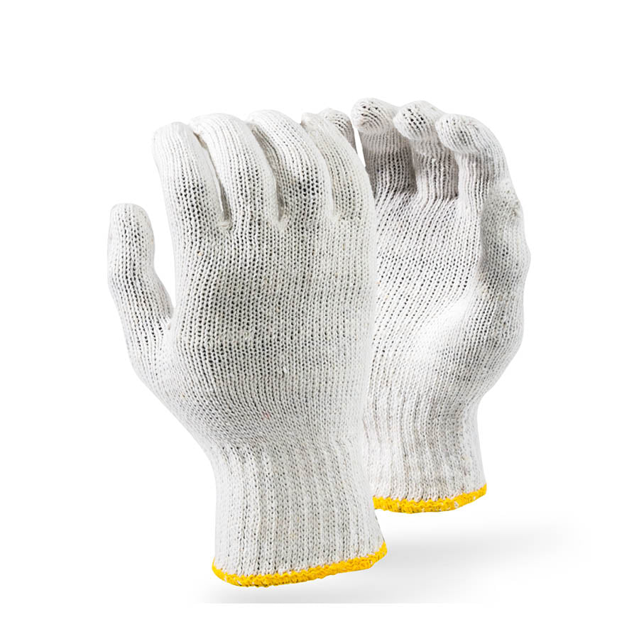 Dromex 7gg 450gpd Natural Knitted Cotton Blend Crochet Glove (GCOT) White