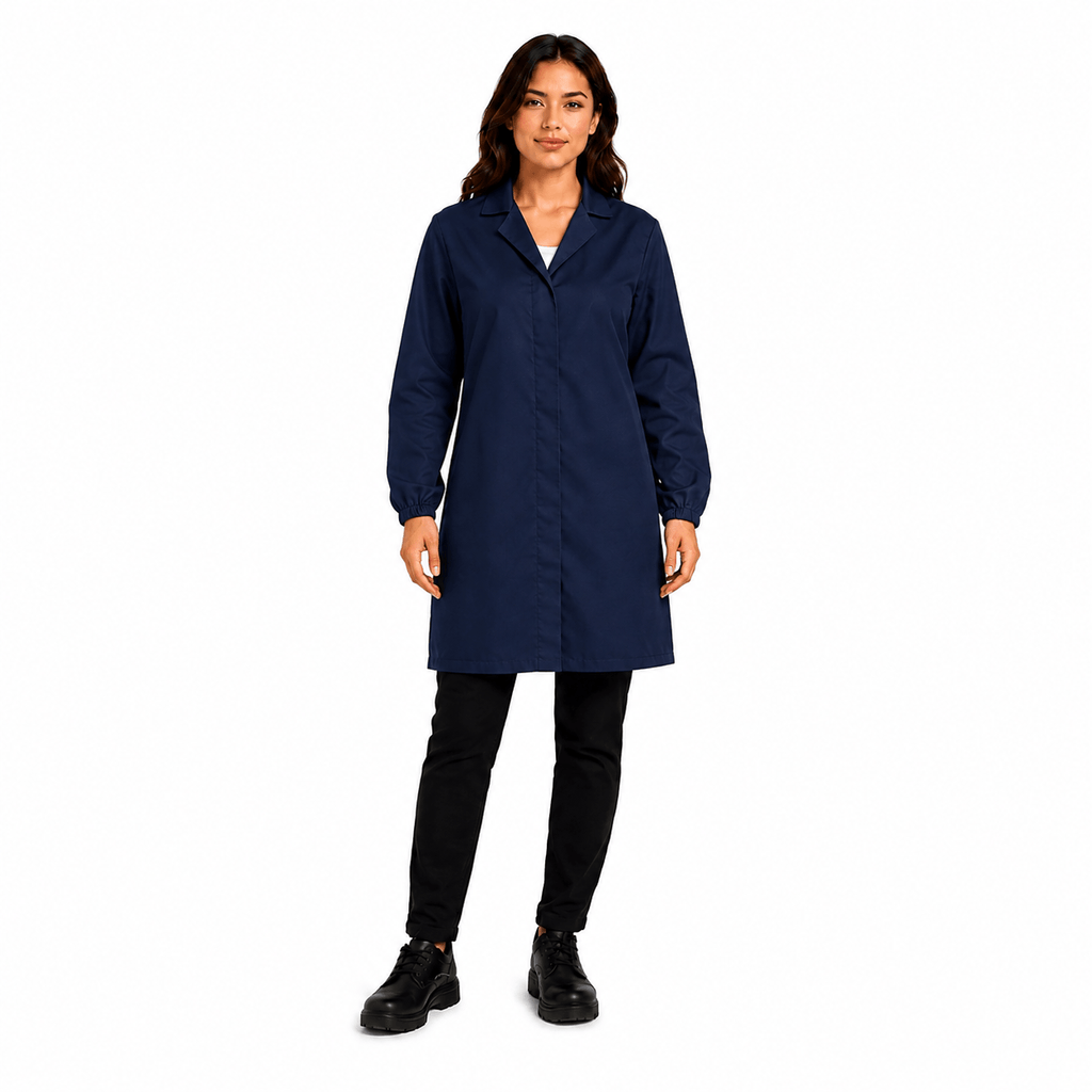 Zion BW HACCP Heavy Dustcoat 80/20 210gsm - Elasticated Long Sleeves