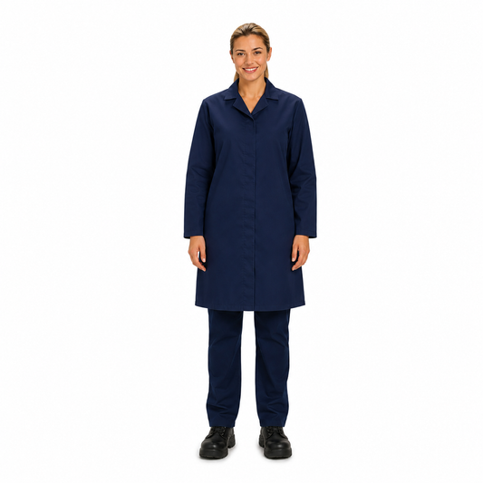 Zion BW HACCP Heavy Dustcoat 80/20 210gsm - Open Cuff Long Sleeves