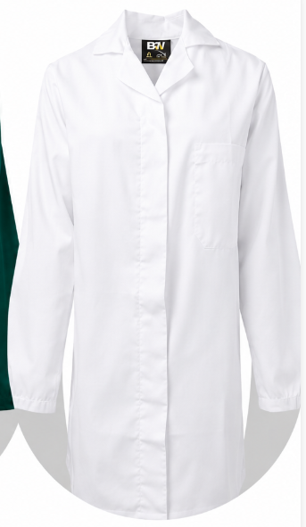 Zion BW HACCP Heavy Dustcoat 80/20 210gsm - Open Cuff Long Sleeves