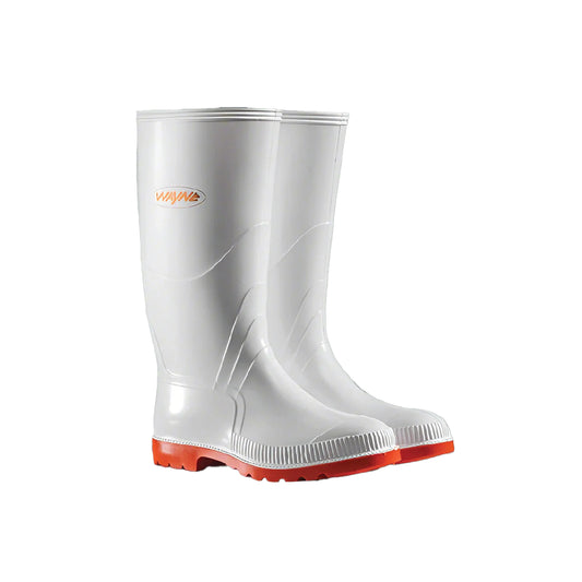 Wayne Mens Duralight Gumboot White/Red