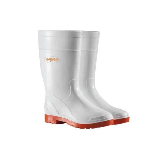 Wayne Ladies Duralight Calf Length Gumboot White/Red