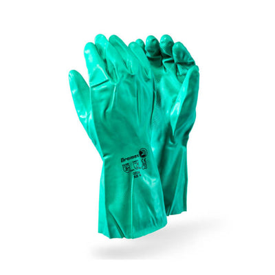 Dromex Nitrile Chemical Glove EN388 & 372 (0056) Green